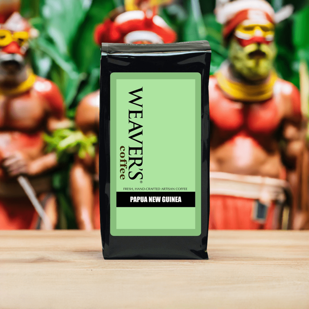 weaverscoffee.mom Coffee bag of Papua New Guinea Coffee.