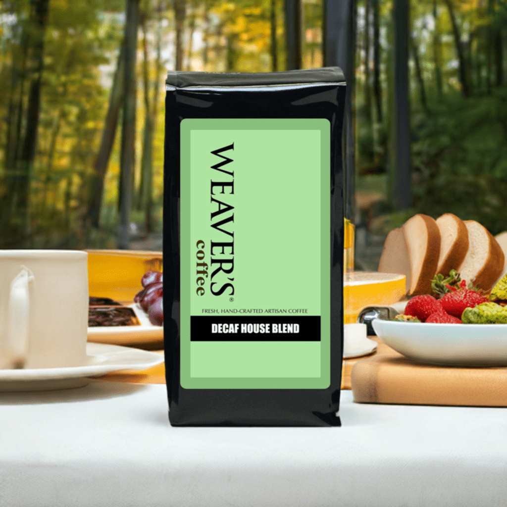 weaverscoffee.mom Coffee bag of Decaf Coffee House Blend.