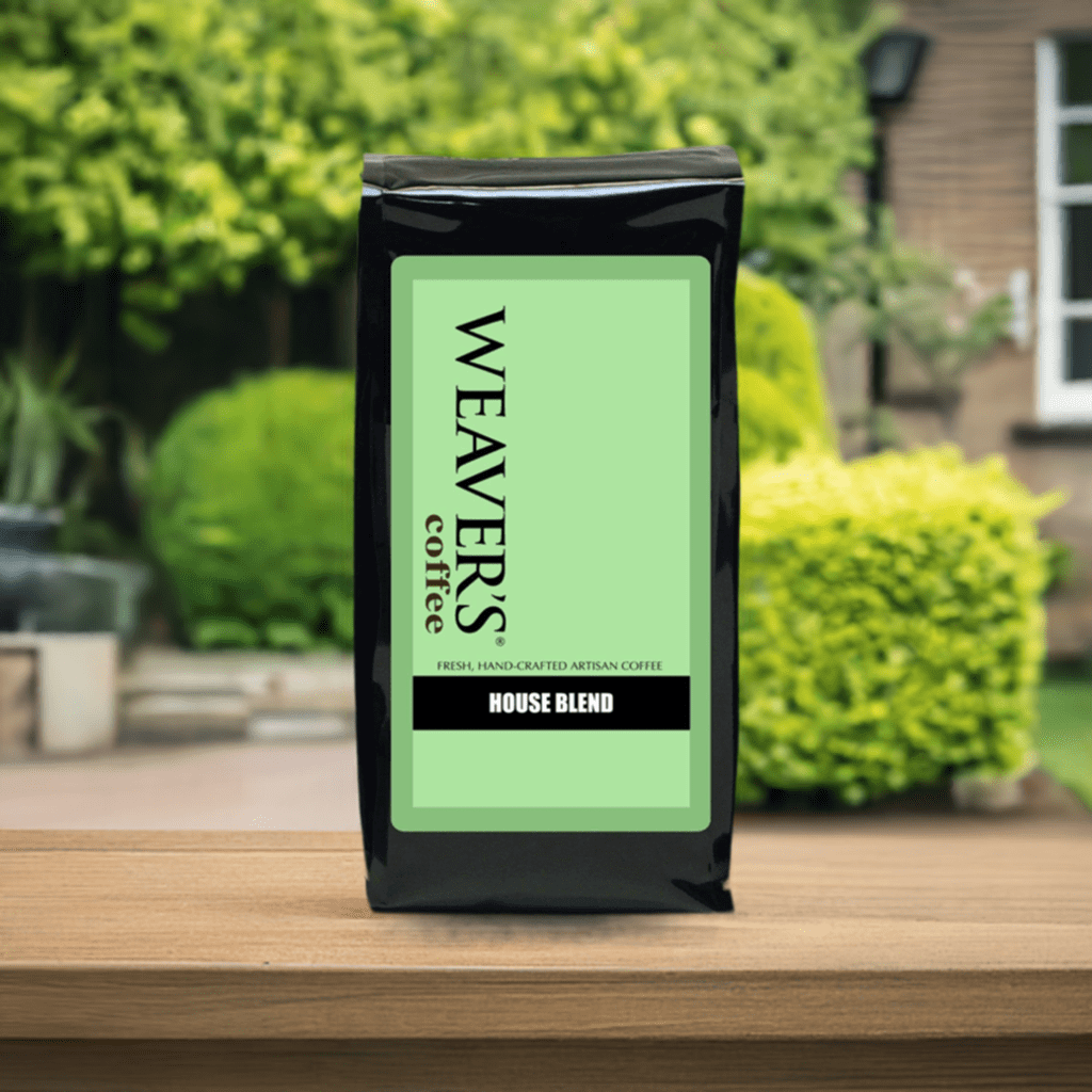 weaverscoffee.mom Coffee bag of House Coffee Blend.