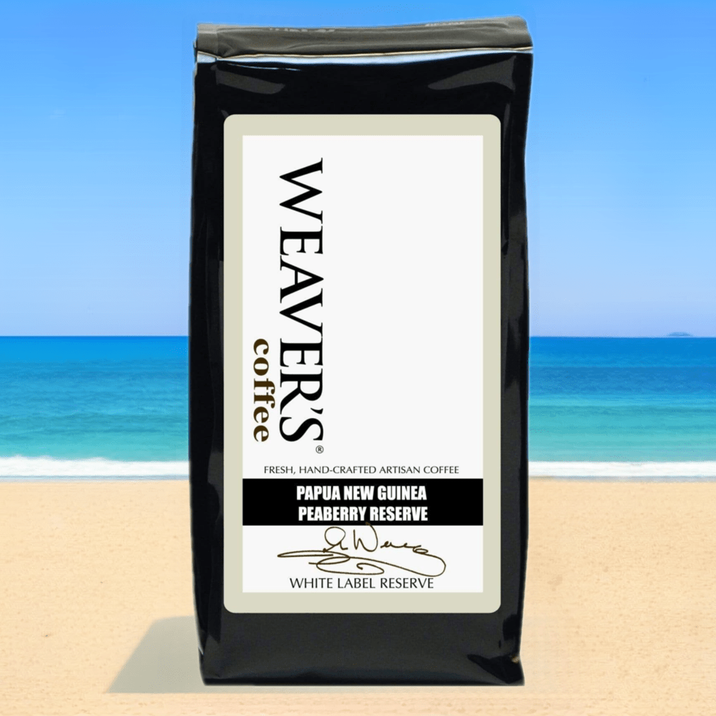 weaverscoffee.mom Bag of Papua New Guinea Peaberry Coffee.